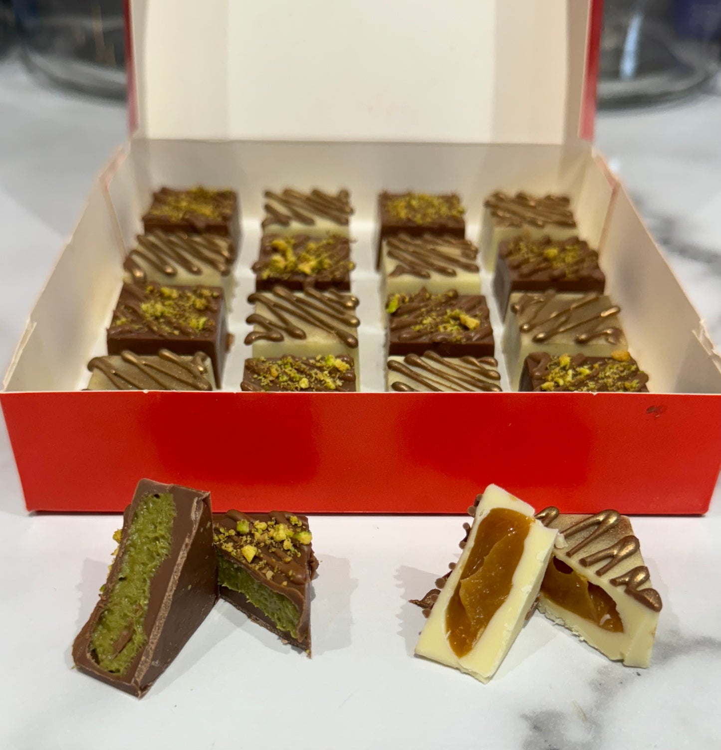 Dubai Chocolate and Salted Caramel Bites