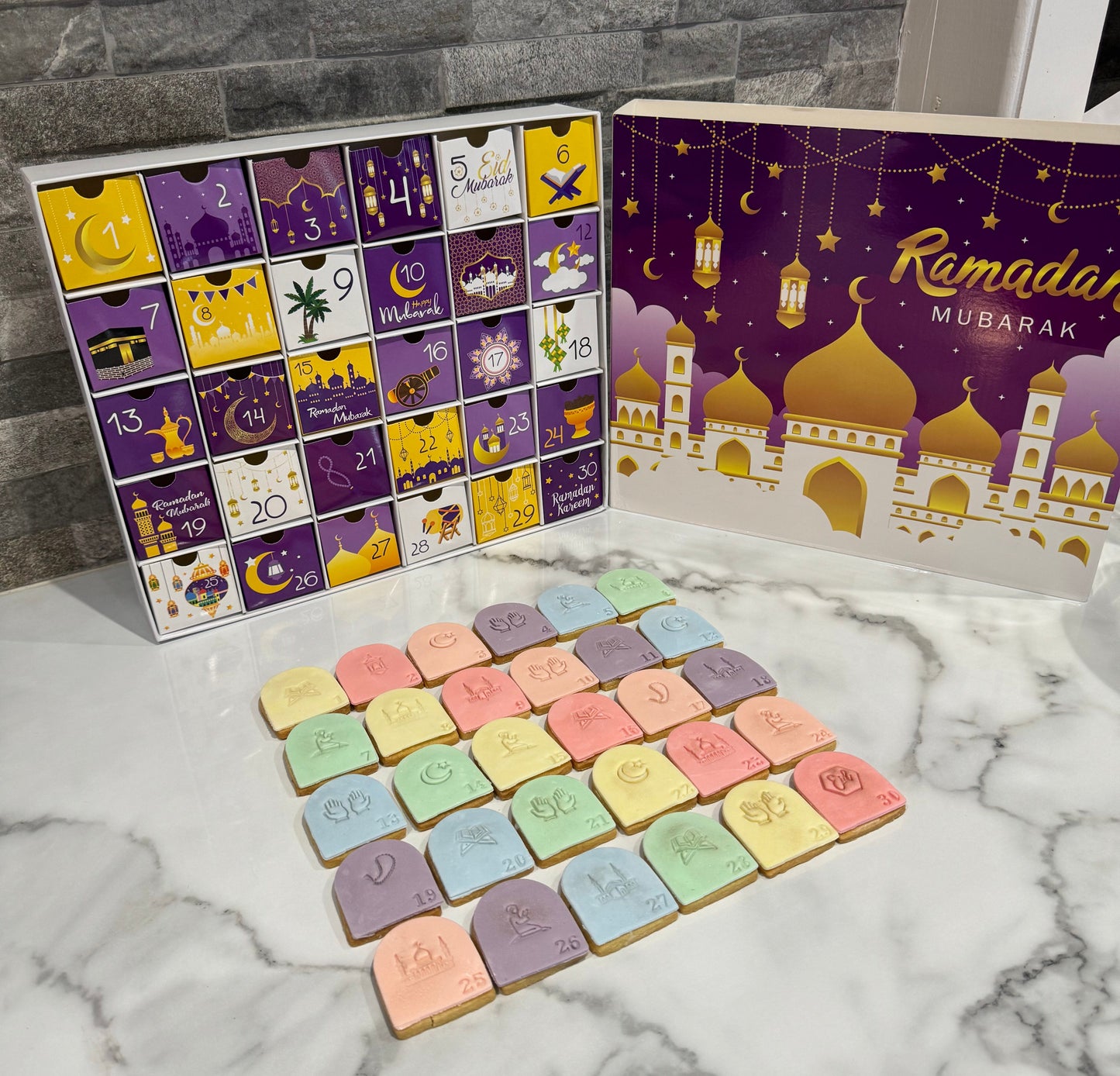 Ramadan Advent Calendar with biscuits